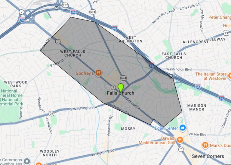 Falls Church Babysitting Map